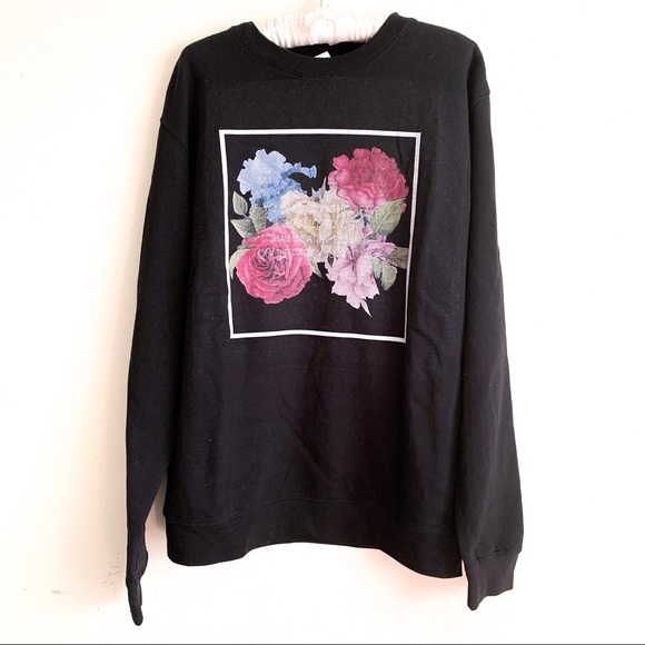 Independent Trading Company Sweaters - K-Pop Big Bang Flower Road Lyrics Floral Crewneck